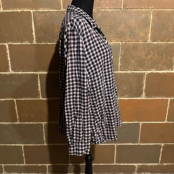 Eddie Bauer Plaid Button Front Light Flannel Shirt Women's Plus 2XL - Picture 4 of 8